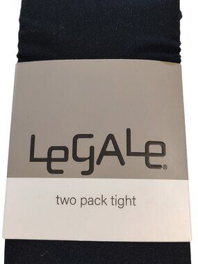 Women's Brand New Unopened Black M/L Legale 2-Pack Of Tights